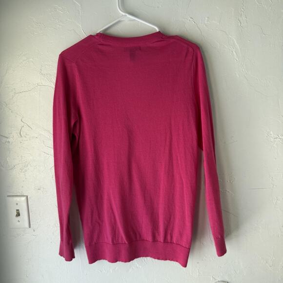Gap Cardigan Sweater Women Medium Pink Button Front Long Sleeve Preppy Old Money - Picture 10 of 10